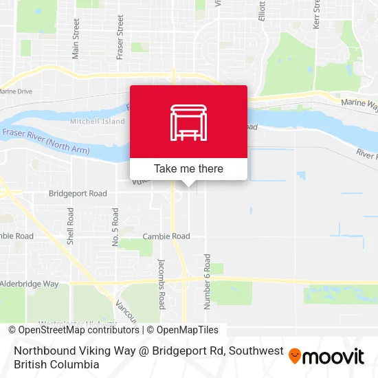 Northbound Viking Way @ Bridgeport Rd map