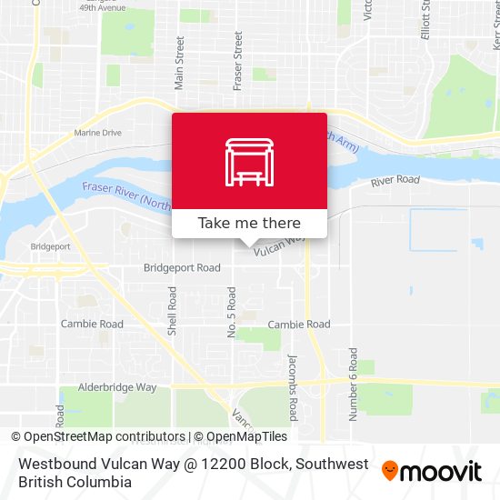 Westbound Vulcan Way @ 12200 Block map