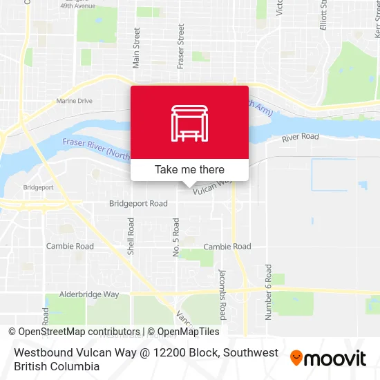 Westbound Vulcan Way @ 12200 Block map