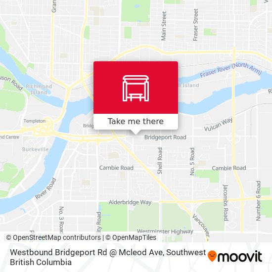 Westbound Bridgeport Rd @ Mcleod Ave map