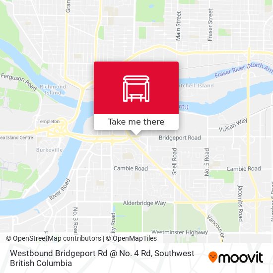 Westbound Bridgeport Rd @ No. 4 Rd map