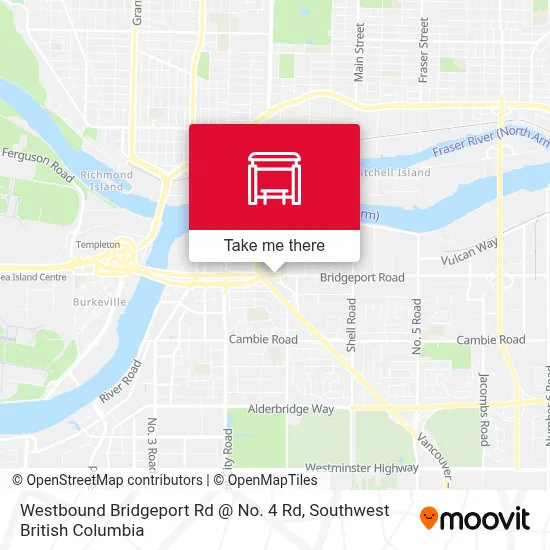 Westbound Bridgeport Rd @ No. 4 Rd map