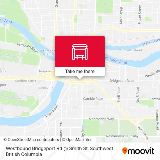 Westbound Bridgeport Rd @ Smith St map
