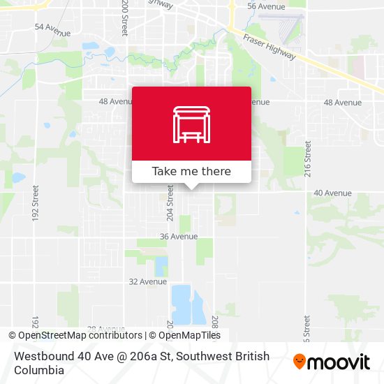 Westbound 40 Ave @ 206a St plan