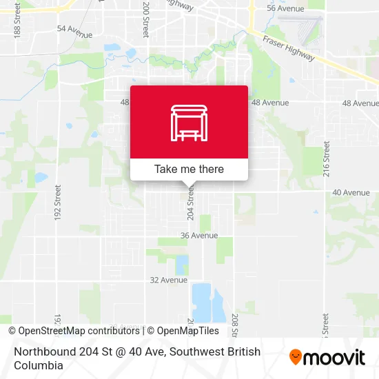 Northbound 204 St @ 40 Ave map