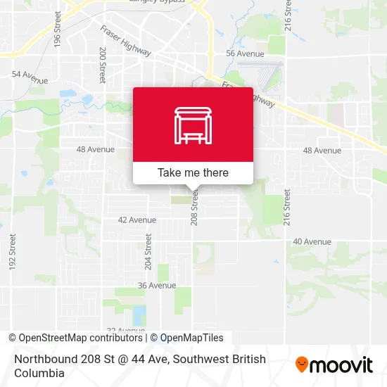 Northbound 208 St @ 44 Ave map