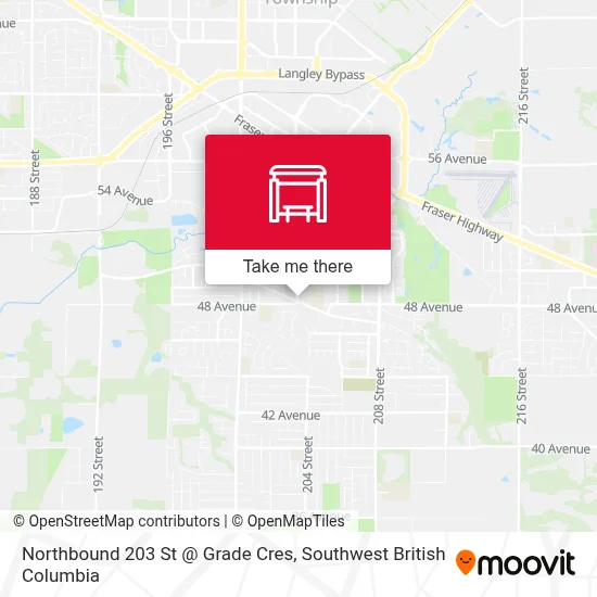 Northbound 203 St @ Grade Cres map