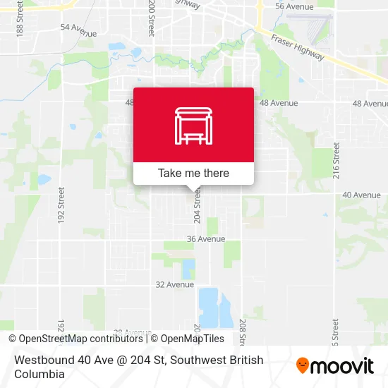 Westbound 40 Ave @ 204 St map
