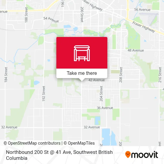 Northbound 200 St @ 41 Ave map