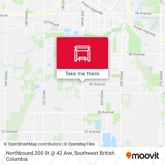 Northbound 200 St @ 42 Ave map