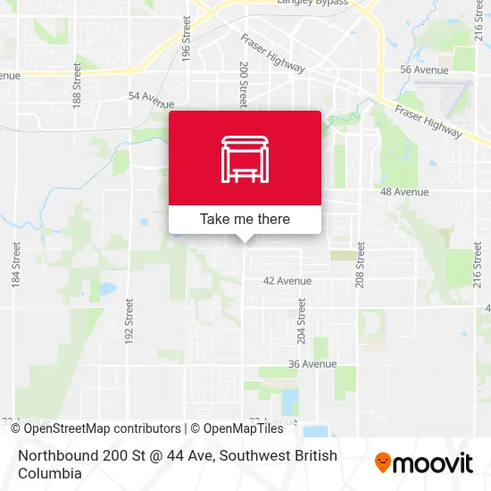 Northbound 200 St @ 44 Ave map