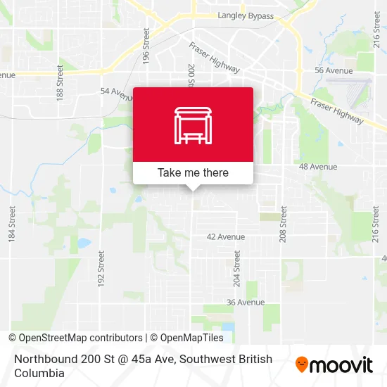 Northbound 200 St @ 45a Ave map
