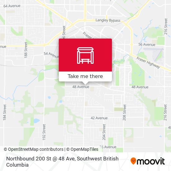 Northbound 200 St @ 48 Ave map