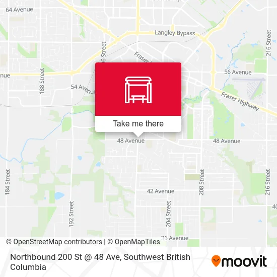 Northbound 200 St @ 48 Ave map