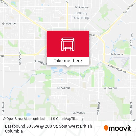 Eastbound 53 Ave @ 200 St map