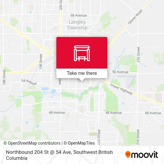 Northbound 204 St @ 54 Ave map