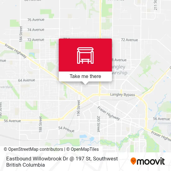Eastbound Willowbrook Dr @ 197 St map