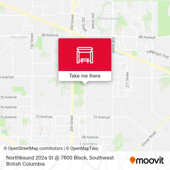 Northbound 202a St @ 7800 Block plan