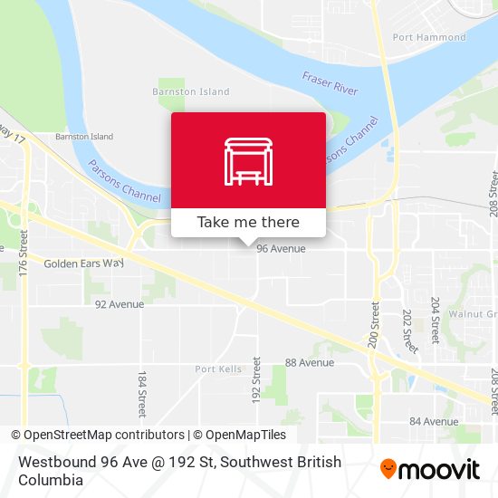 Westbound 96 Ave @ 192 St map