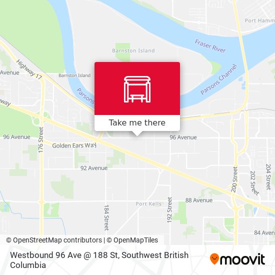 Westbound 96 Ave @ 188 St map