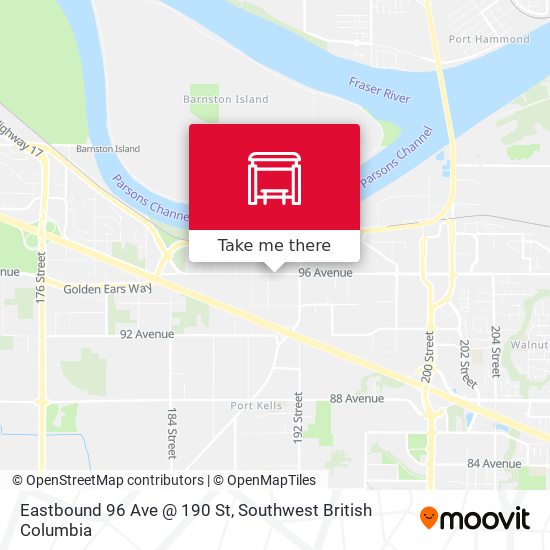 Eastbound 96 Ave @ 190 St map