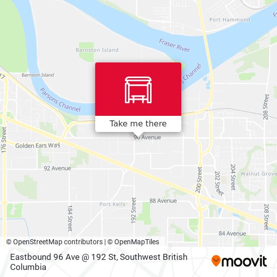 Eastbound 96 Ave @ 192 St map