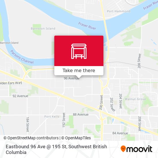 Eastbound 96 Ave @ 195 St map