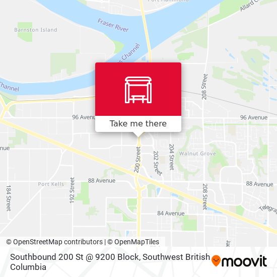 Southbound 200 St @ 9200 Block map