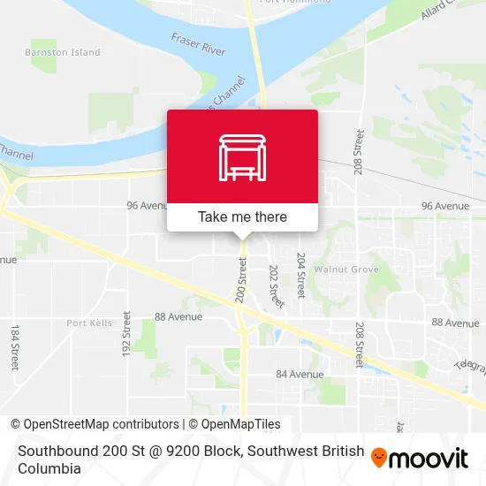 Southbound 200 St @ 9200 Block map