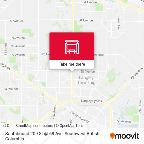 Southbound 200 St @ 68 Ave map