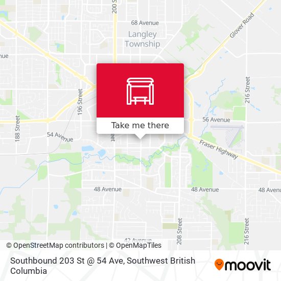 Southbound 203 St @ 54 Ave map