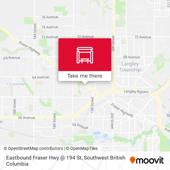 Eastbound Fraser Hwy @ 194 St map