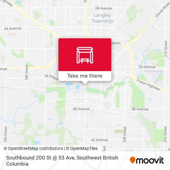 Southbound 200 St @ 53 Ave map