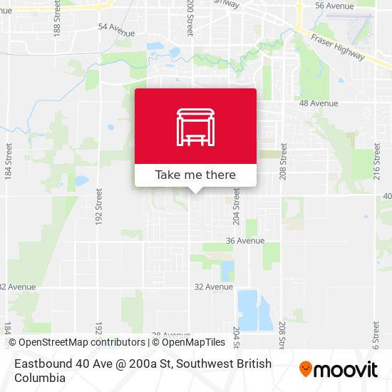 Eastbound 40 Ave @ 200a St map
