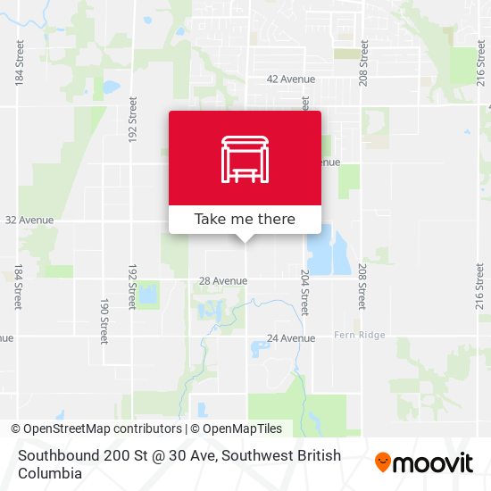 Southbound 200 St @ 30 Ave map