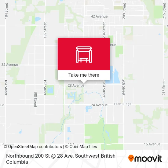Northbound 200 St @ 28 Ave map