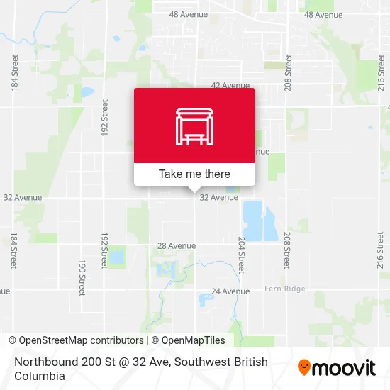 Northbound 200 St @ 32 Ave map
