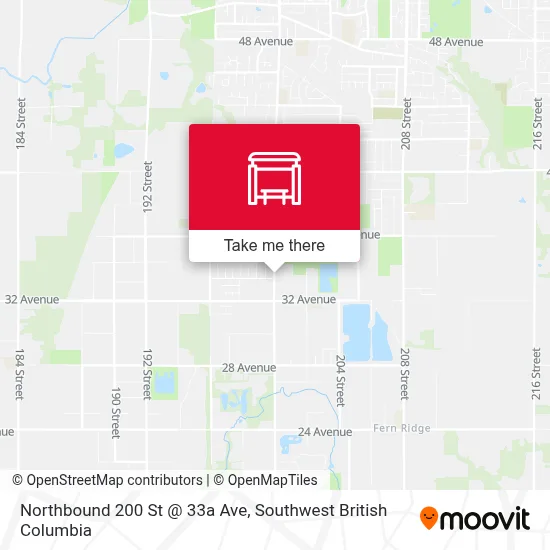 Northbound 200 St @ 33a Ave map