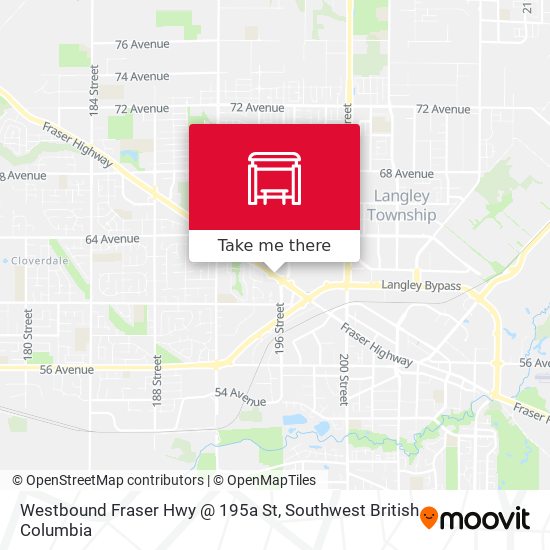 Westbound Fraser Hwy @ 195a St map