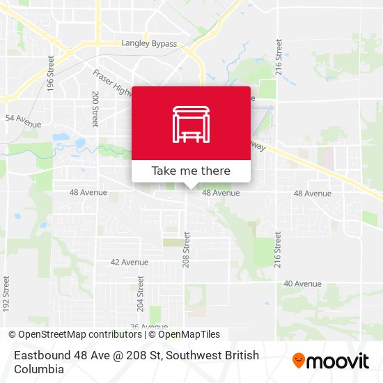 Eastbound 48 Ave @ 208 St plan
