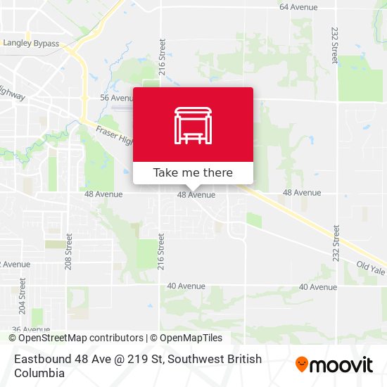 Eastbound 48 Ave @ 219 St map