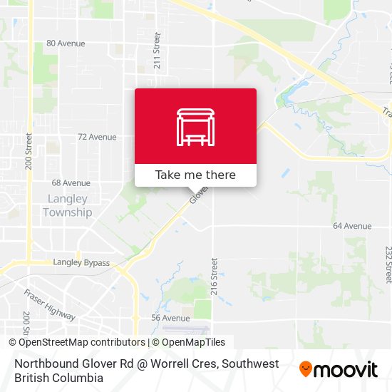 Northbound Glover Rd @ Worrell Cres map