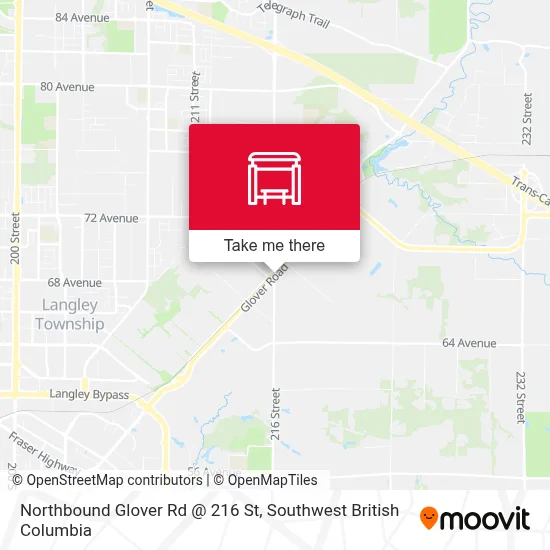 Northbound Glover Rd @ 216 St map