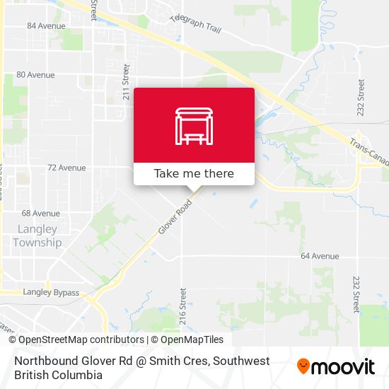 Northbound Glover Rd @ Smith Cres map