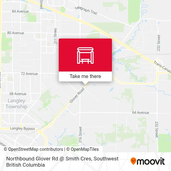 Northbound Glover Rd @ Smith Cres map