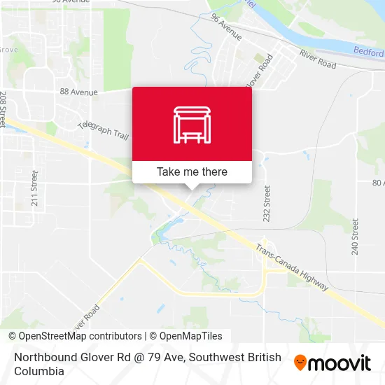 Northbound Glover Rd @ 79 Ave map