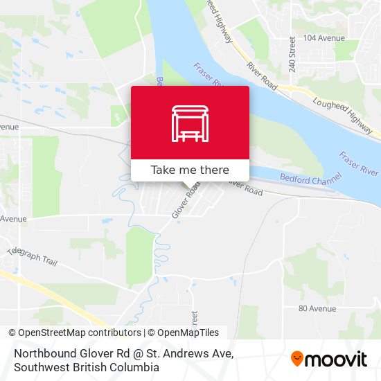 Northbound Glover Rd @ St. Andrews Ave map