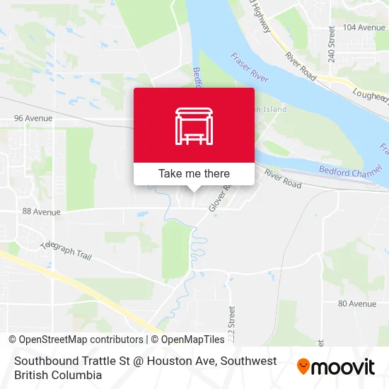 Southbound Trattle St @ Houston Ave map