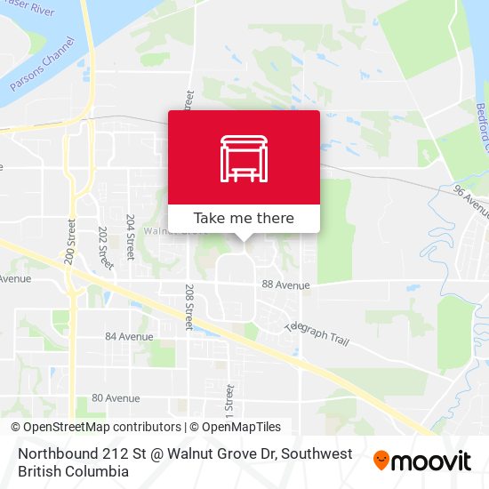 Northbound 212 St @ Walnut Grove Dr map