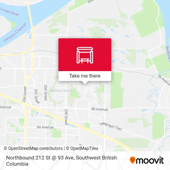 Northbound 212 St @ 93 Ave map